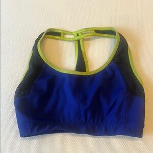 Athleta Purple and Yellow Sports Bra